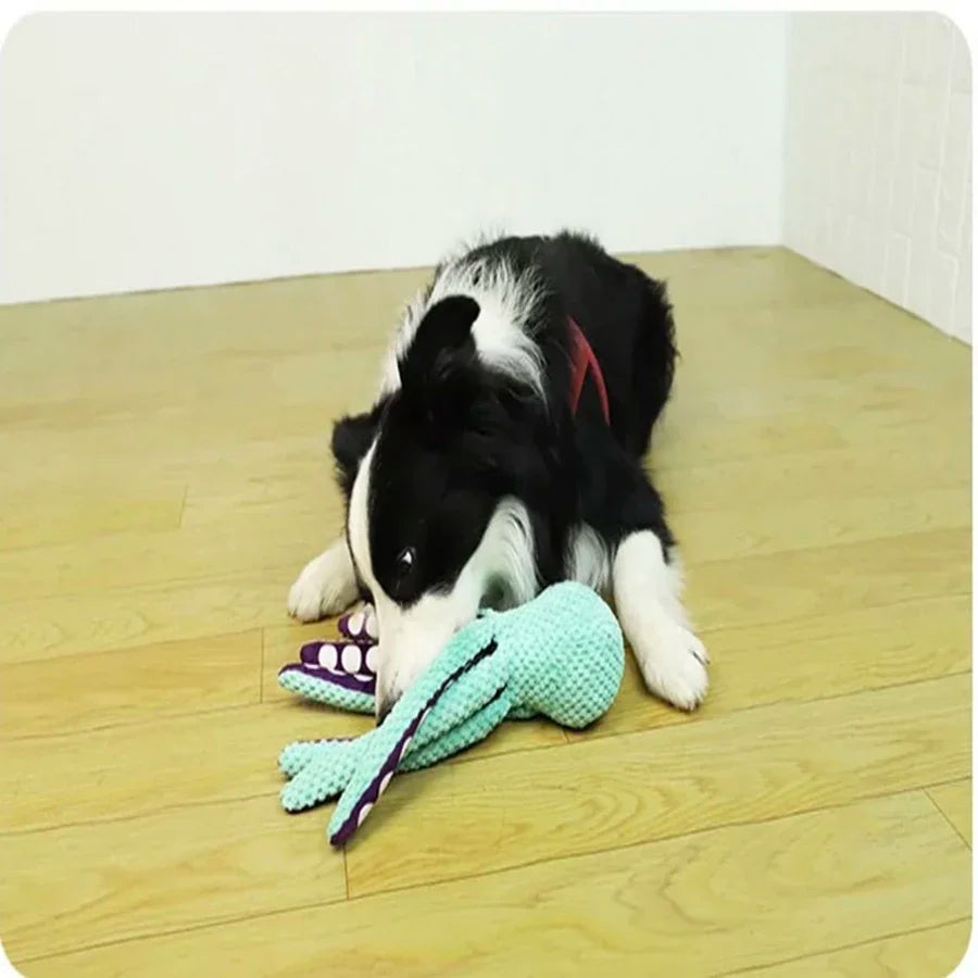 Pulpo interactivo para perros - Juguete antiestrés que evita el aburrimiento